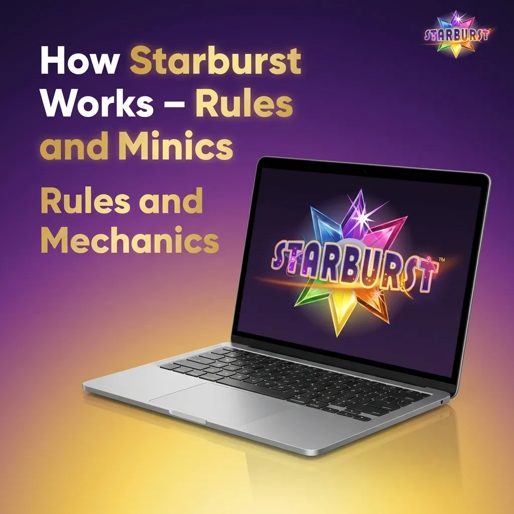 Starburst slot game interface showing five-reel grid with rainbow wild symbols expanding across reels for re-spins