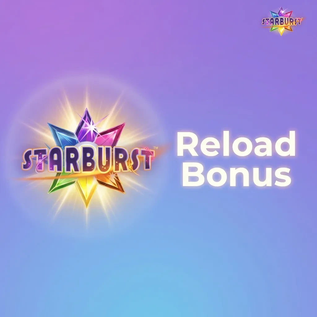 Reload bonus promotion showing deposit match percentages and free spins for existing casino players